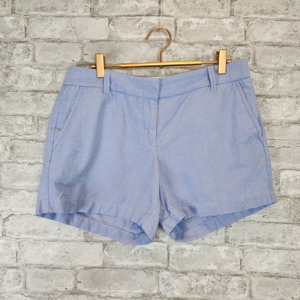 J.Crew Shorts Blue Oxford Cotton Classic Chino Size 8